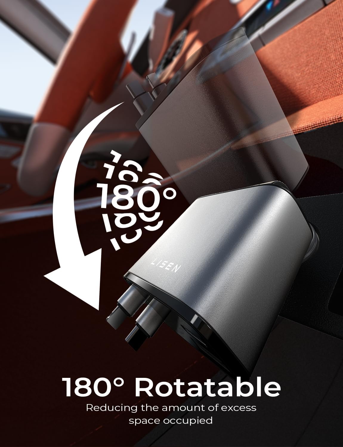 Pro 4 in 1 Retractable Car Charger / 69W USB-C & USB-A Fast Charging for iPhone, Android, Laptops
